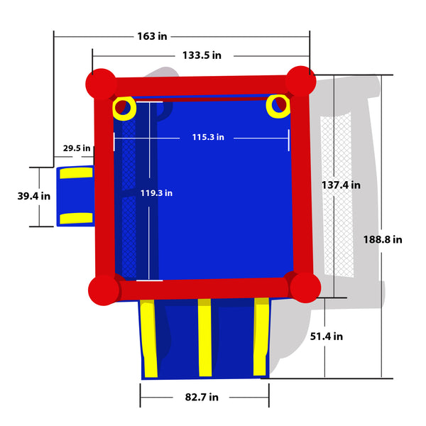 Triple Play 17x14 Moonwalk Double Slide Combo